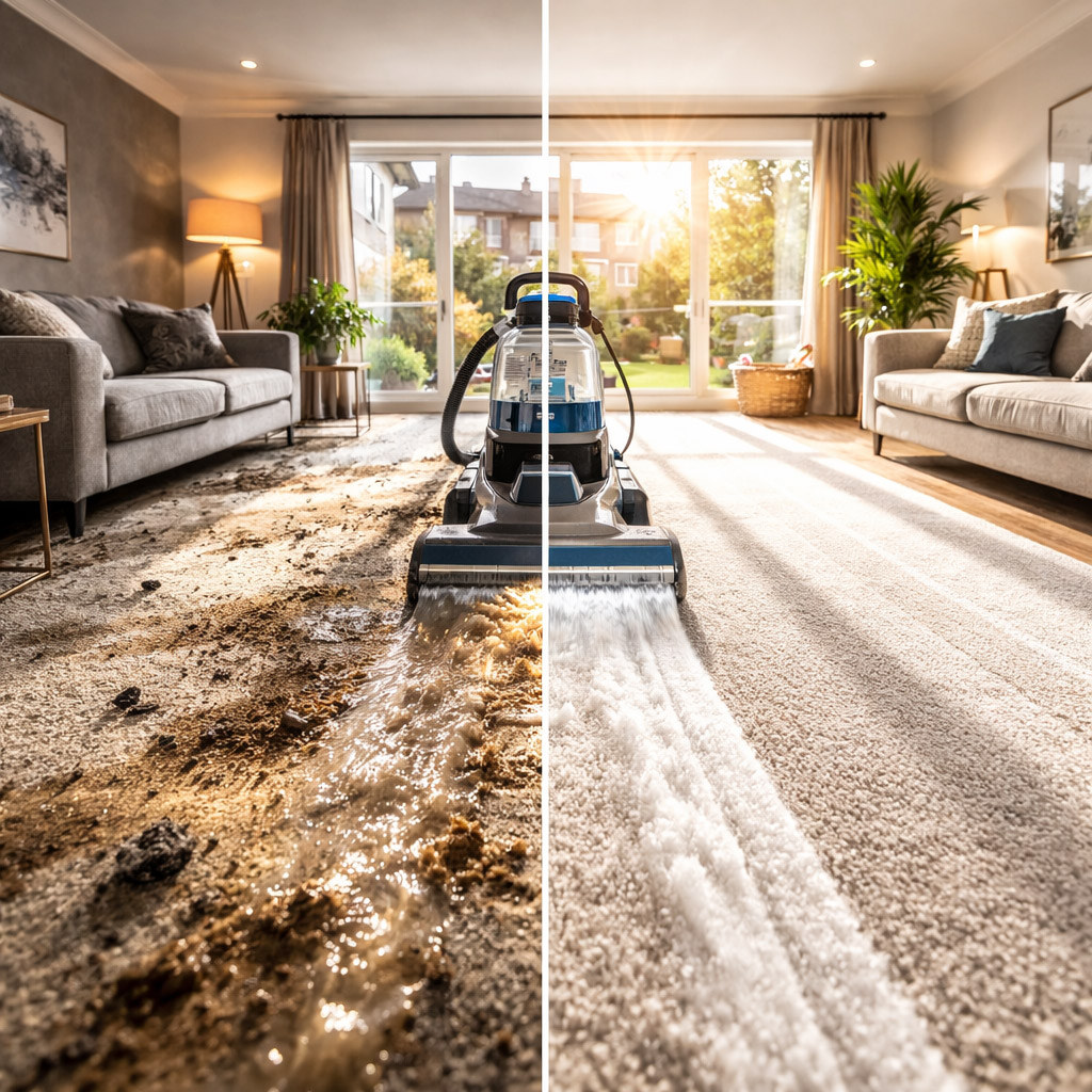 carpet cleaning services London before and after deep carpet cleaning stain removal
